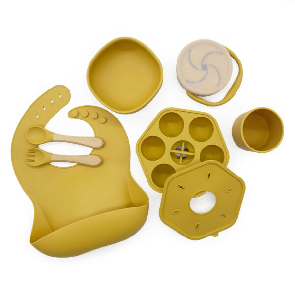 New Eco Friendly Silicone Baby Feeding Set with Suction 6