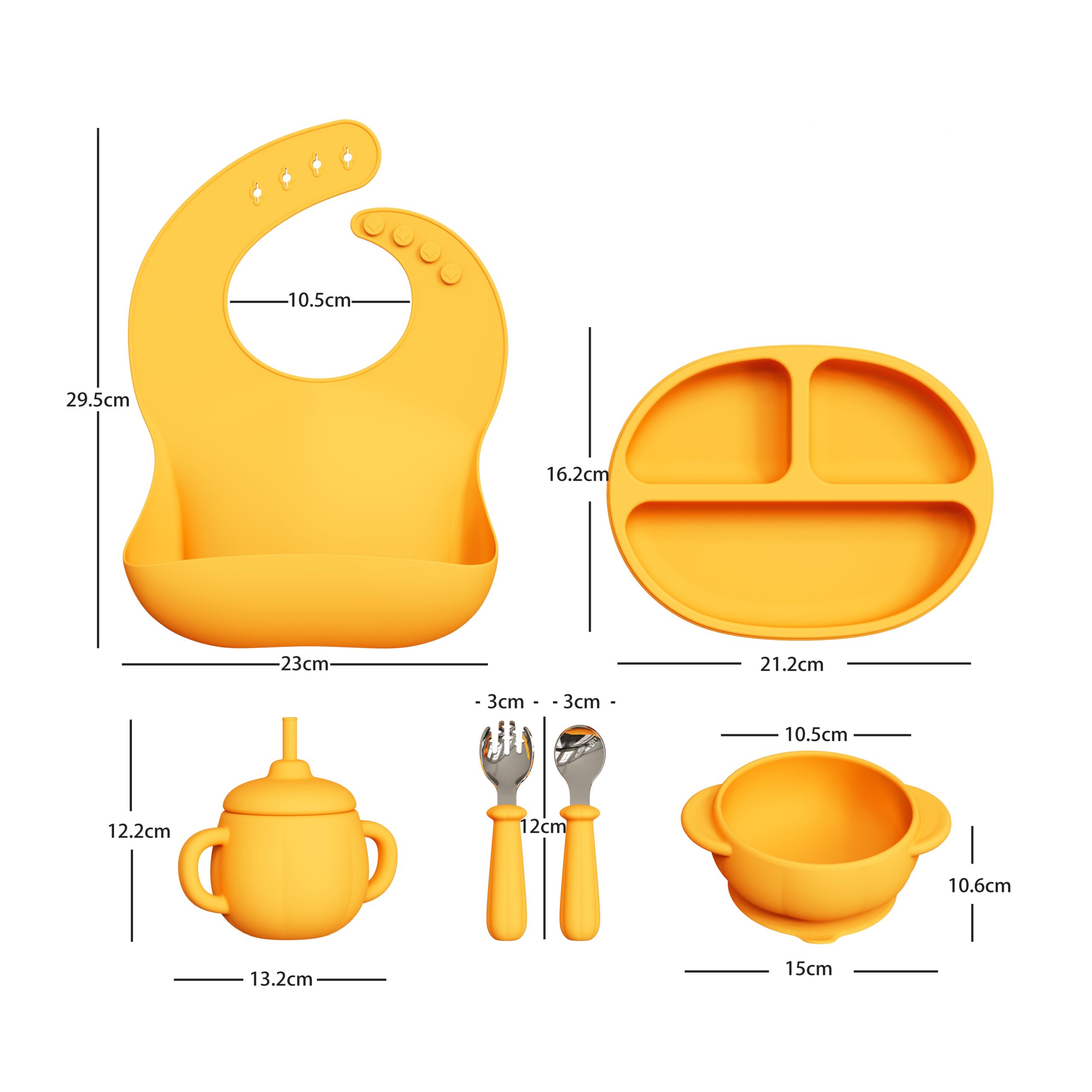 New Silicone Baby Feeding Set Pumpkin Design 0
