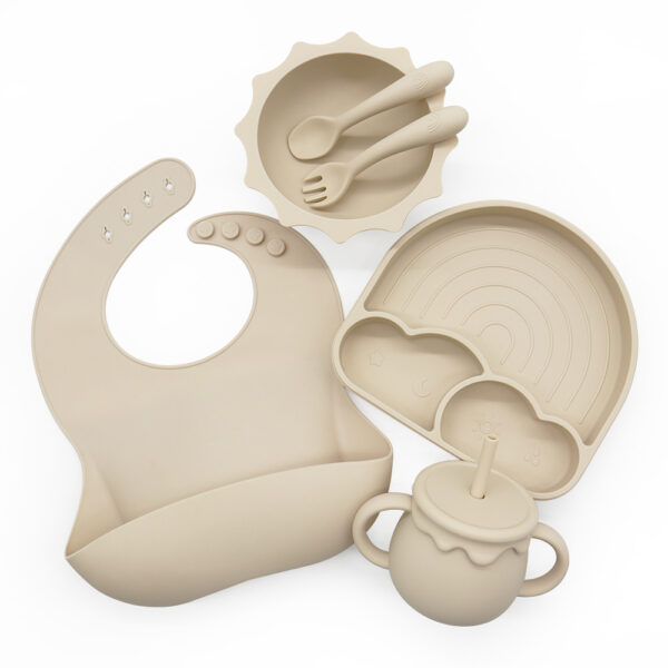 Soft BPA Free Silicone Baby Feeding Sets 2