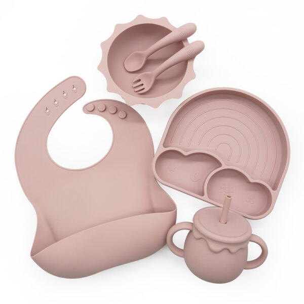 Soft BPA Free Silicone Baby Feeding Sets 3