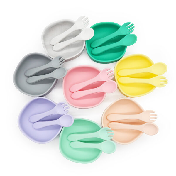 Stay Put Suction Baby Bowl Set with Spoon 6