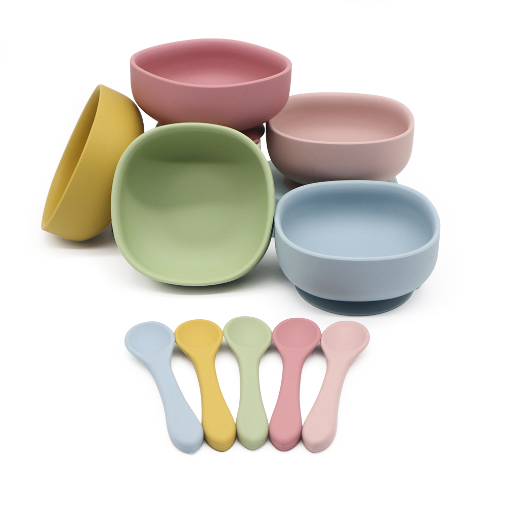 Stay Put Suction Baby Bowl Set with Spoon 9