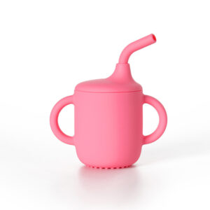 Colorful Baby Silicone Straw Cup 1