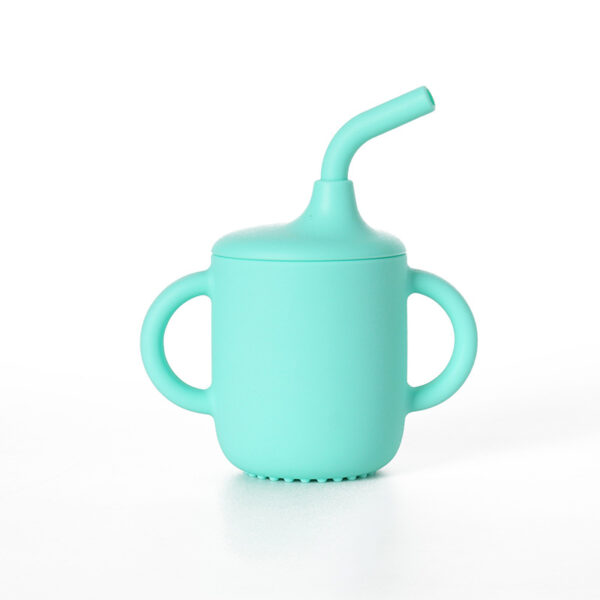 Colorful Baby Silicone Straw Cup 7