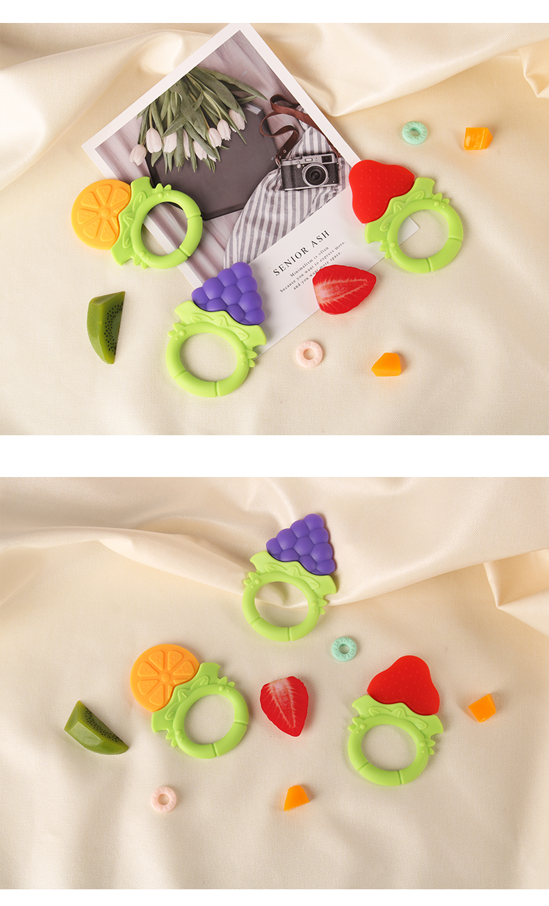 Fruit Silicone Teething Toy for Babies Details 1