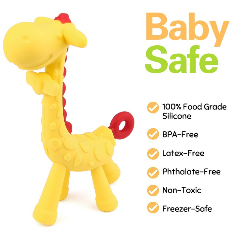 Safe Giraffe Silicone Teething Toy 1 1