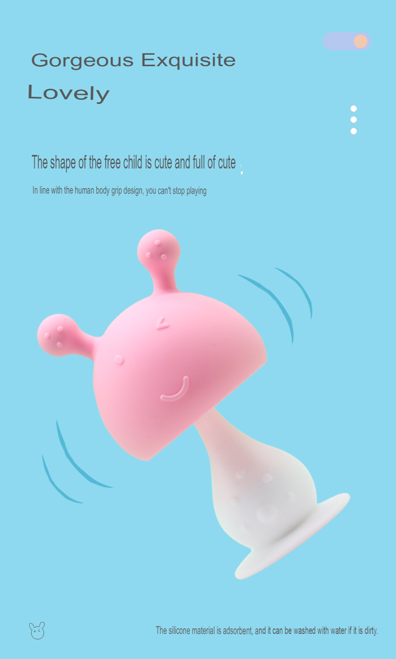 Silicone Mushroom Teether Toy Details 2